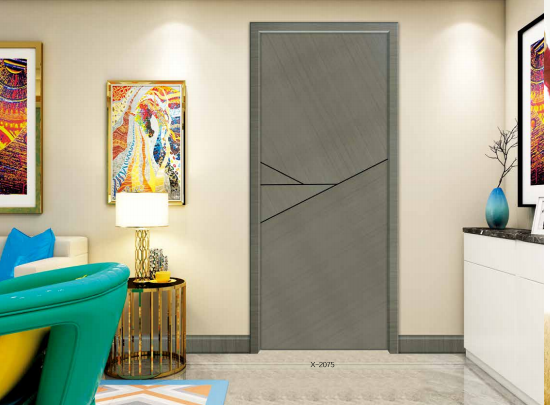 鑫順來X-2075雕花拼貼科技木皮平開隔音實(shí)木烤漆門