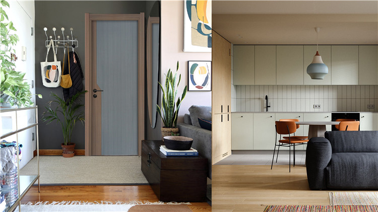 廠價直銷鑫順來X-6087平開實木烤漆門