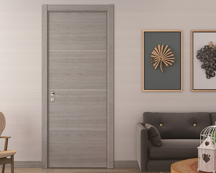 廠價直銷鑫順來X-6037平開拼貼實木烤漆門