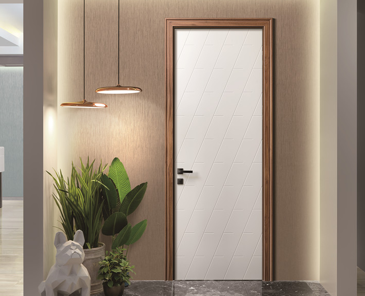 廠價直銷鑫順來X-6043平開叉色實木烤漆門