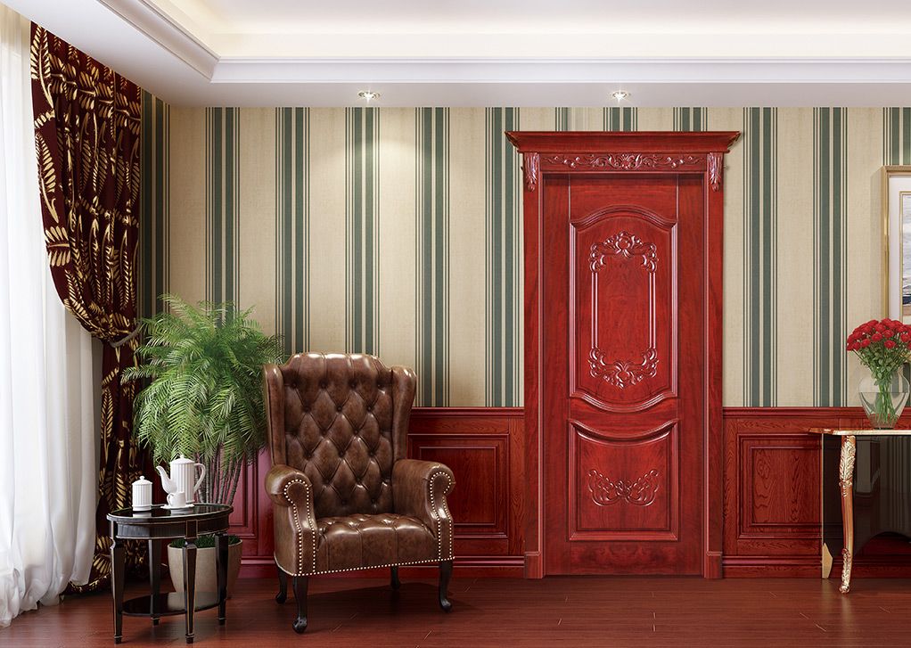 廠價直銷鑫順來X-7006平開外扣實木烤漆門