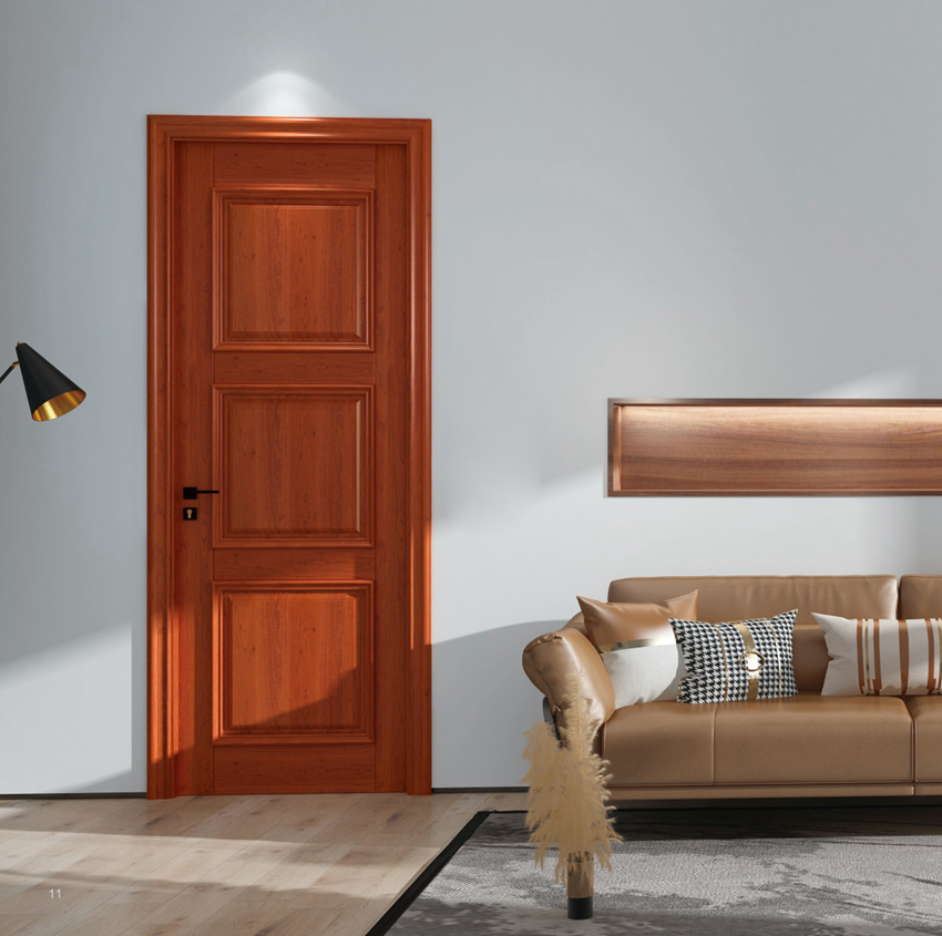 廠價直銷鑫順來X-8041平開外扣實木烤漆門