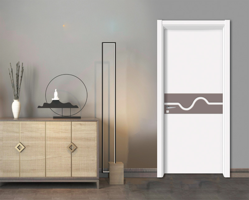 廠價直銷鑫順來X-8081平開叉色實木烤漆門