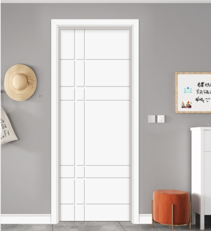 廠價直銷鑫順來X-9004平開帶扣線實(shí)木烤漆門