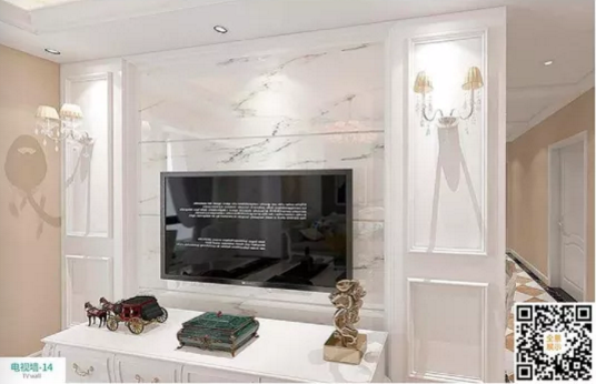 廠價新款鑫順來DQ-05掃碼豪華電視墻,掃二維碼看裝修風(fēng)格