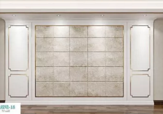 廠價新款鑫順來DQ-18掃碼金典白電視墻,掃二維碼看裝修風(fēng)格